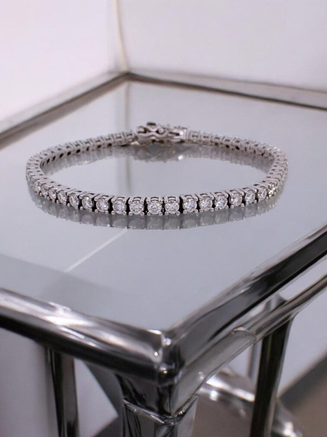 Moissanite Tennis Bracelet • Sterling Silver Sparkle, Elegant Gift