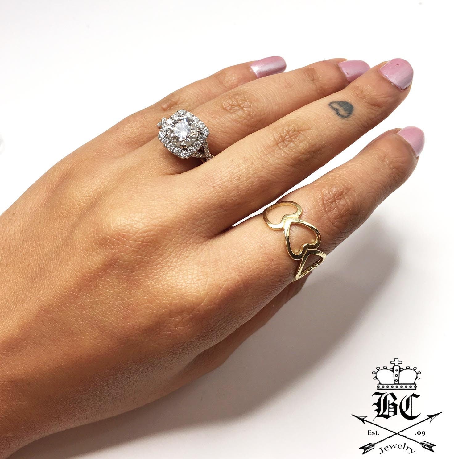 Open Hearts Ring