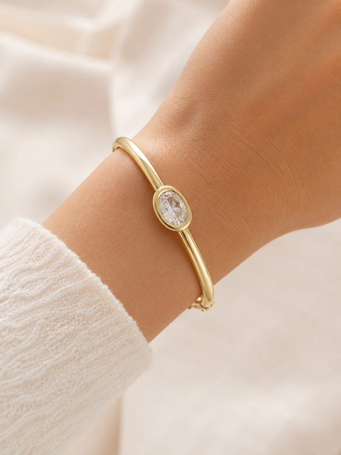 Oval Bezel Bangle