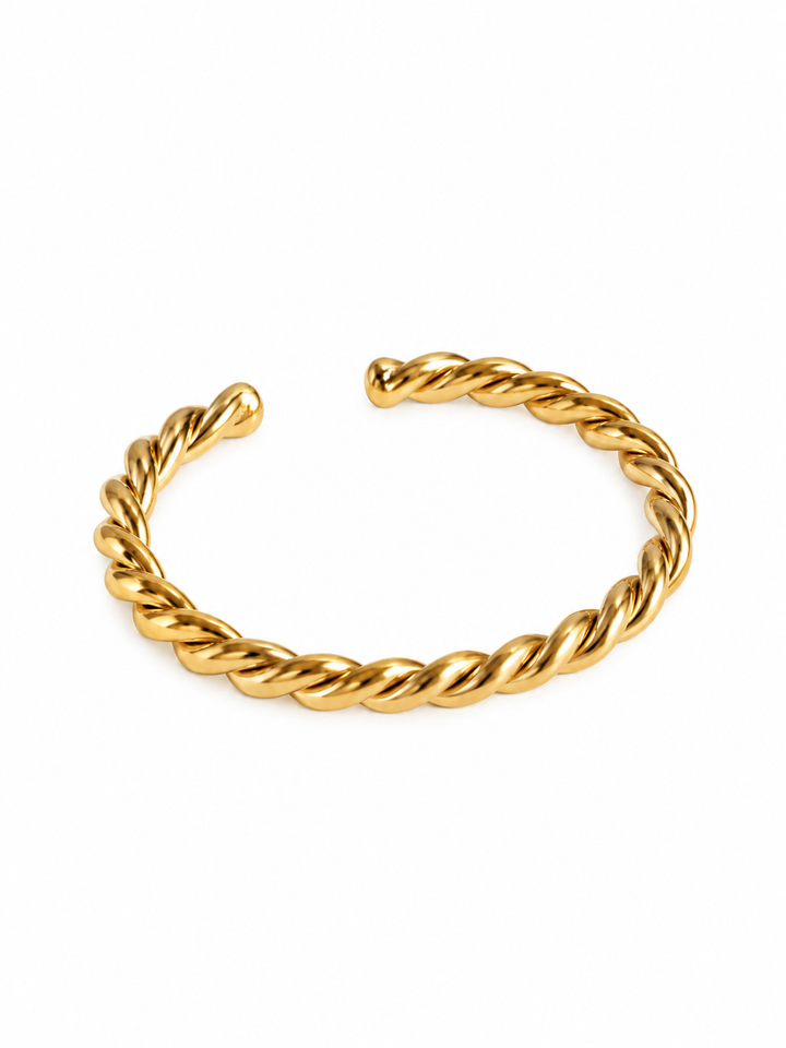 Twisted Open Cuff Bangle