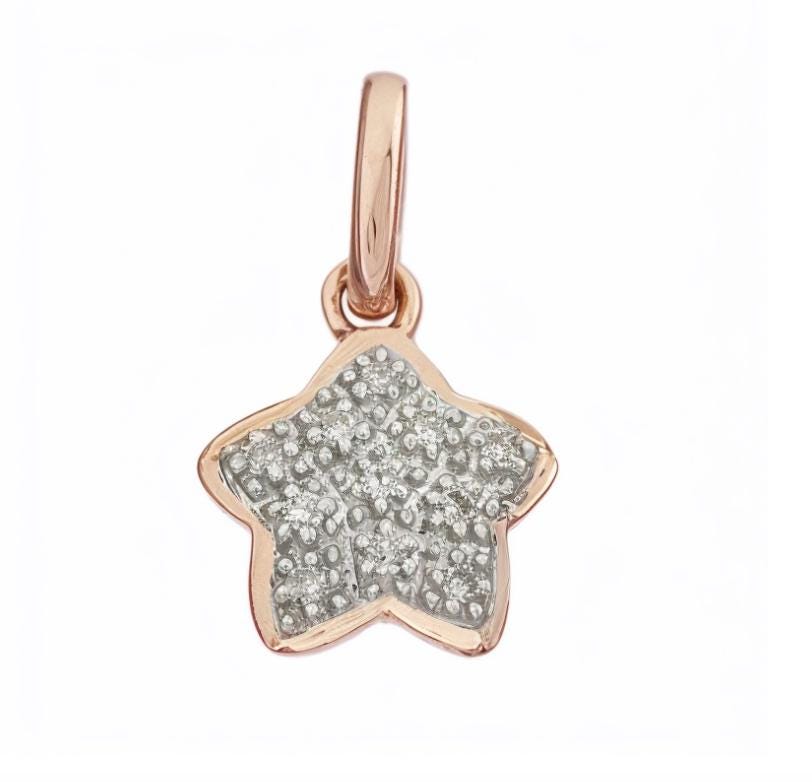 Gold Diamond Star Charm