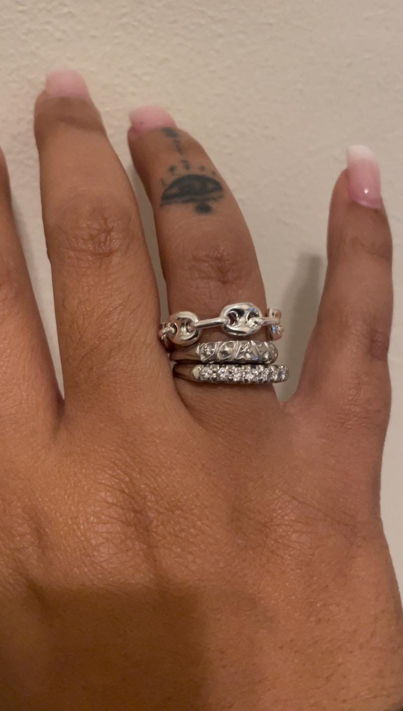 Sterling Silver Mariner Link Chain Ring