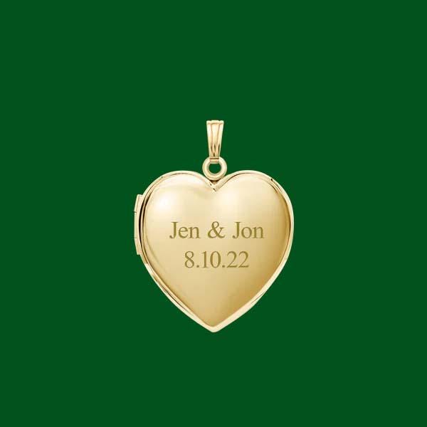 14kt Gold Filled Heart Locket, Custom Charm Pendant