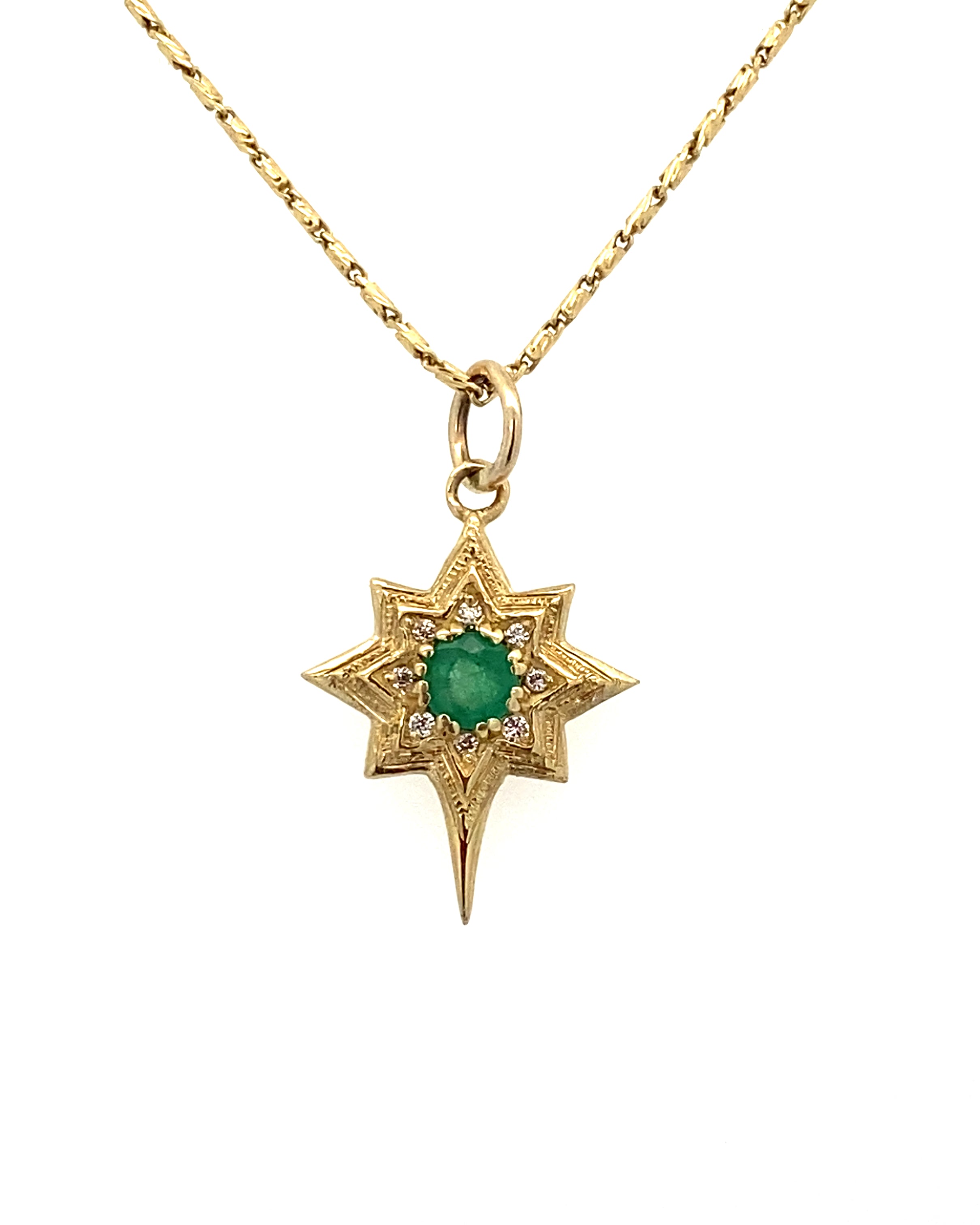 Guiding Light Star Pendant in Emerald
