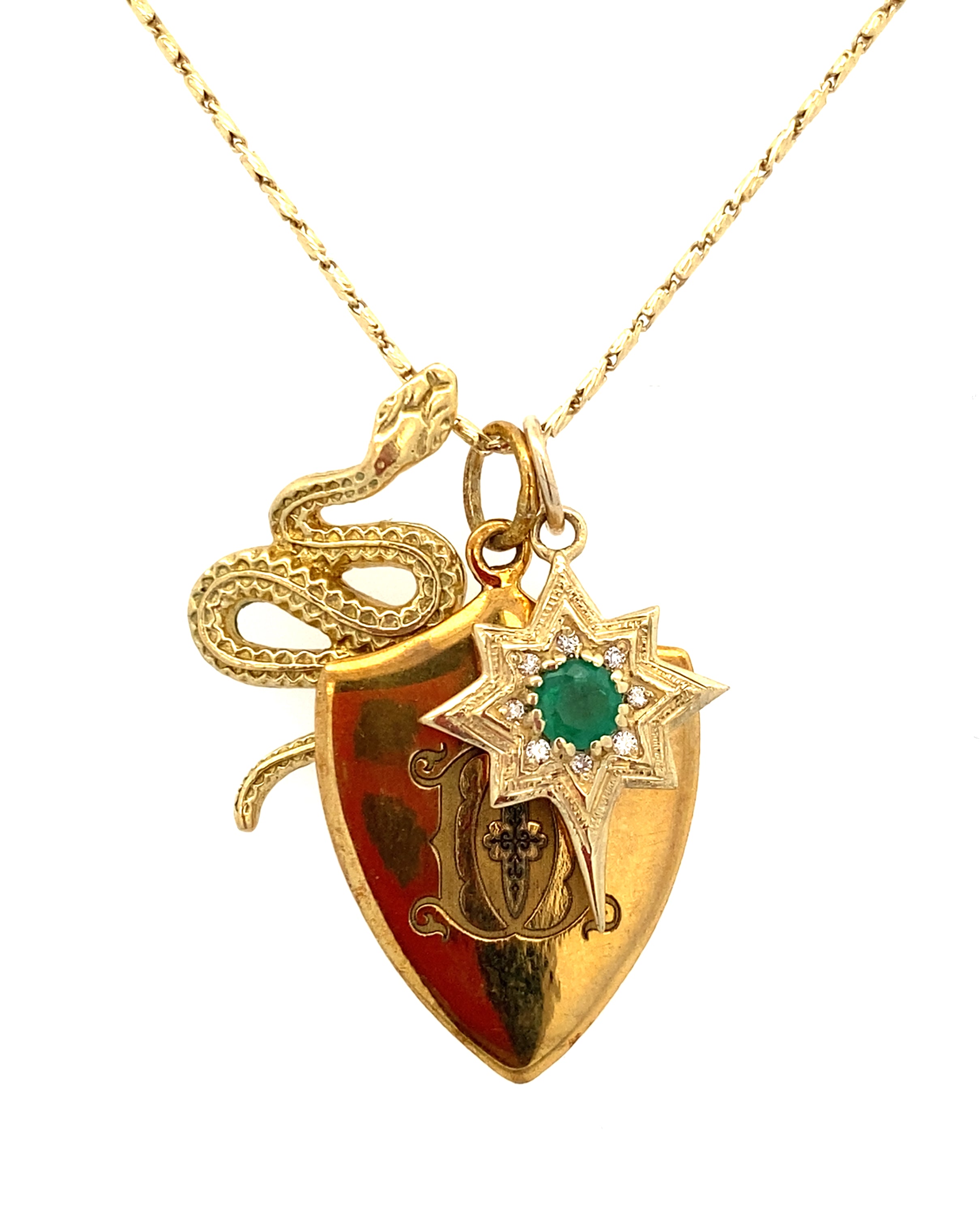 Guiding Light Star Pendant in Emerald