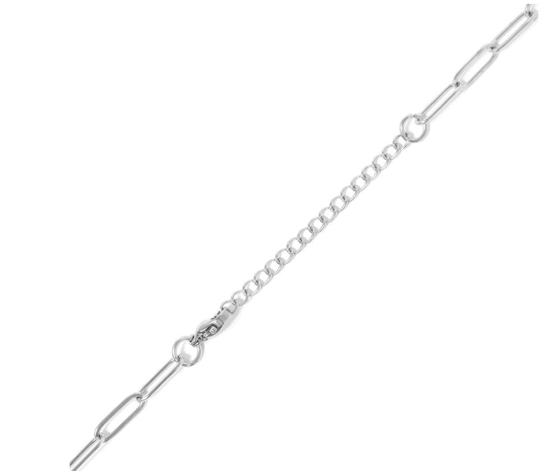 Gold Heart Medallion Paperclip Chain Necklace