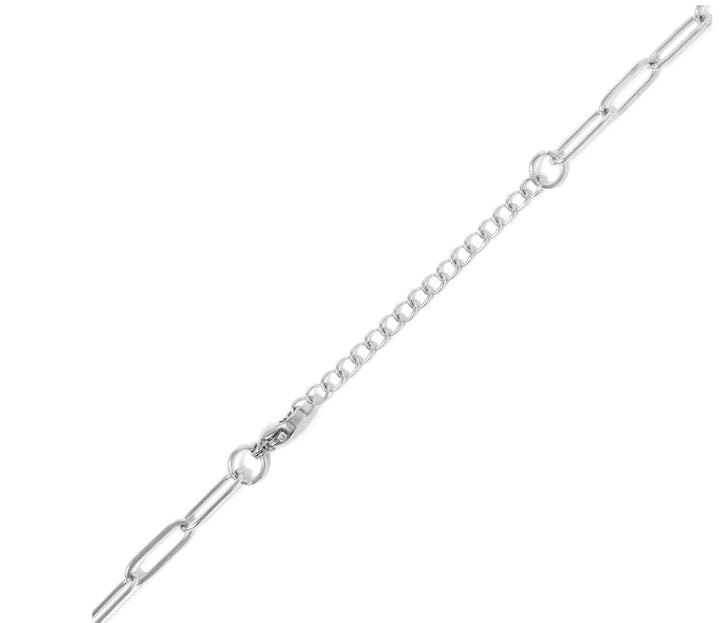 Gold Heart Medallion Paperclip Chain Necklace