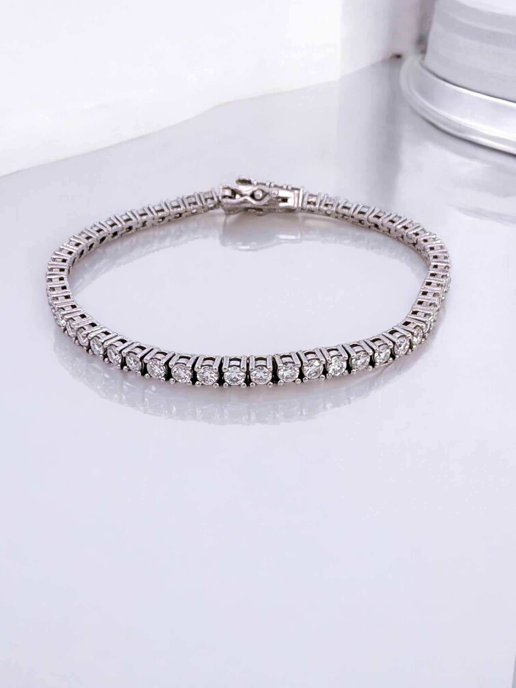 Moissanite Tennis Bracelet • Sterling Silver Sparkle, Elegant Gift