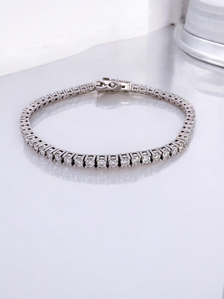 Moissanite Tennis Bracelet • Sterling Silver Sparkle, Elegant Gift