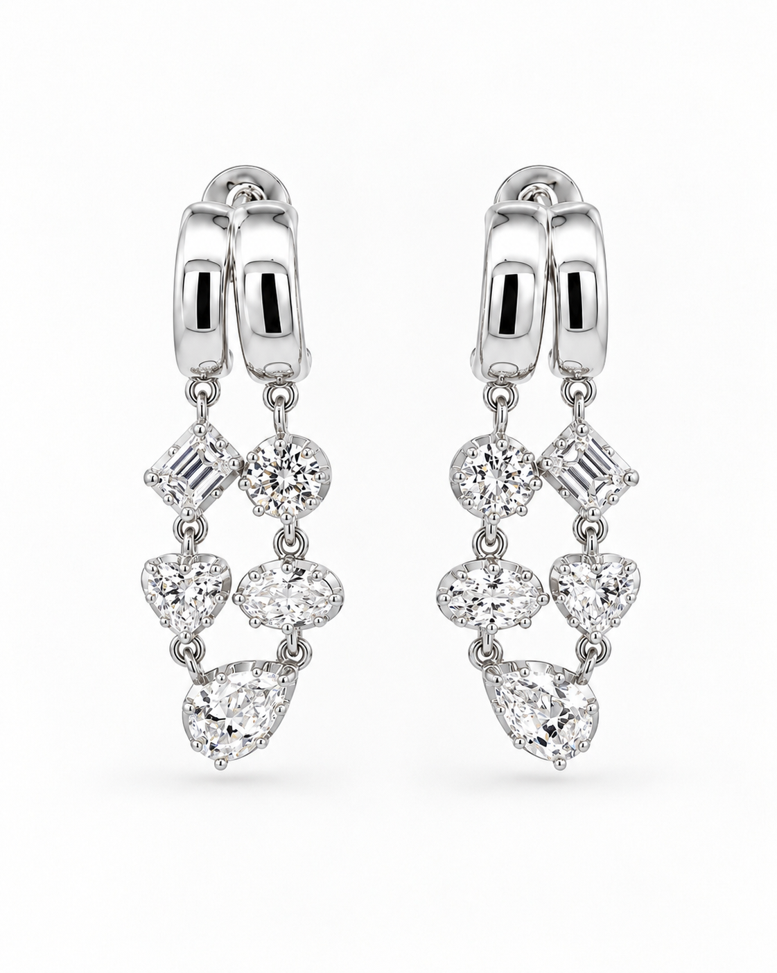 Moissanite Dangle Earrings