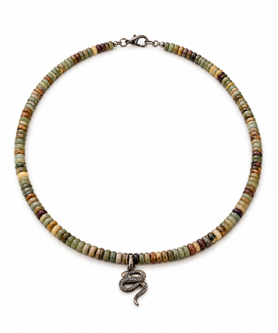 Natural Gemstone Snake Beaded Necklace