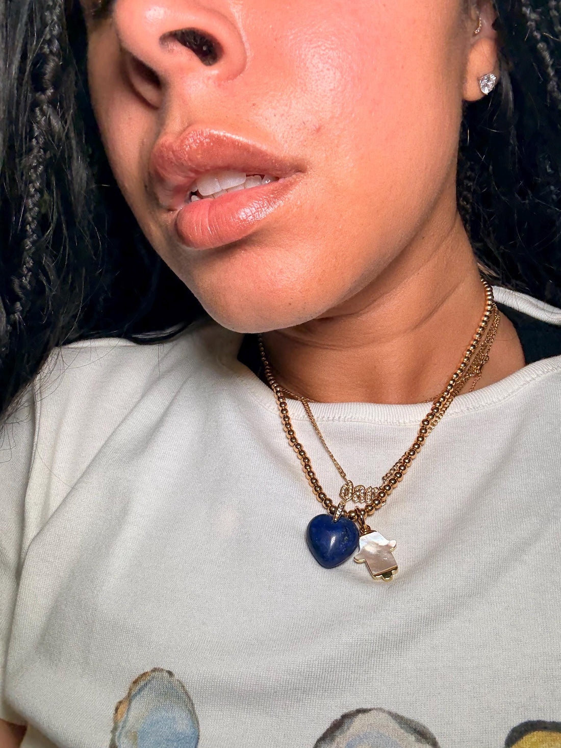 Puffy Heart Lapis Lazuli  Charm in 14K Gold Plated bail. – Puffy heart  Pendant, Blue Gemstone  Jewelry
