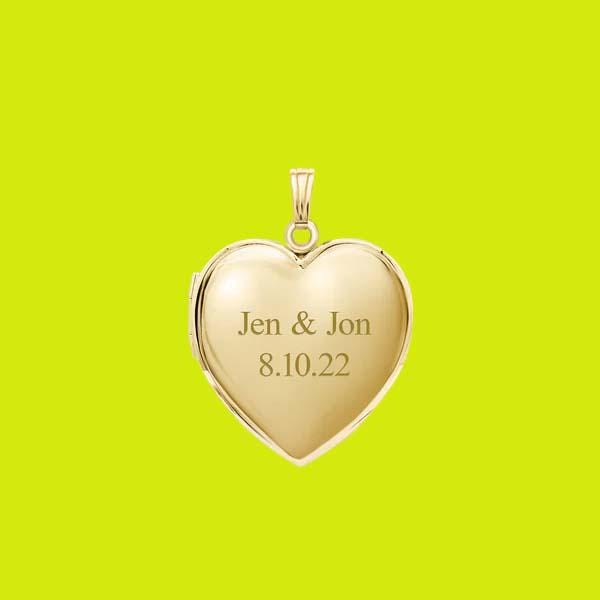 14kt Gold Filled Heart Locket, Custom Charm Pendant