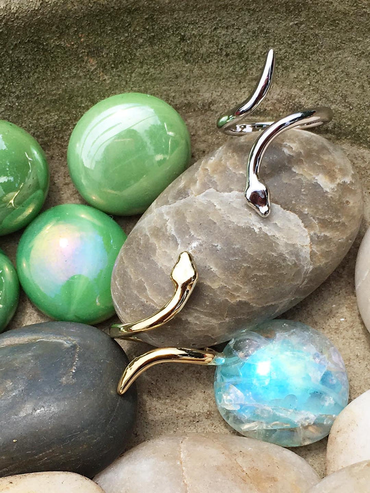 Silver Snake Midi Ring