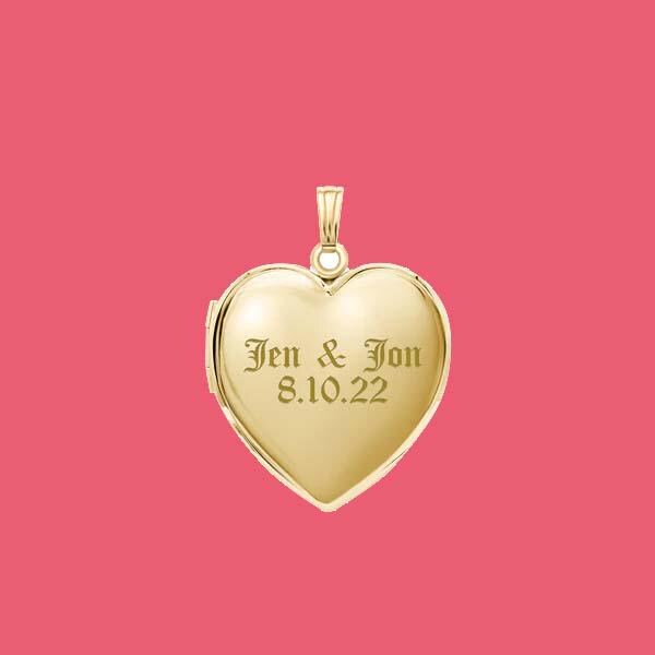 14kt Gold Filled Heart Locket, Custom Charm Pendant