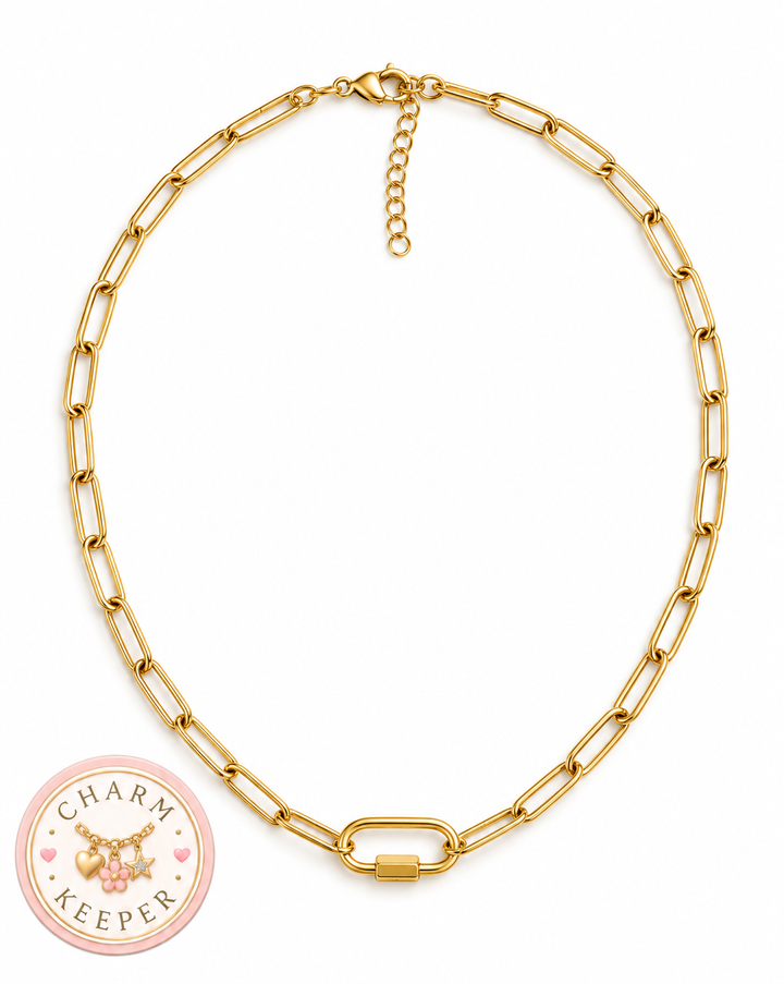 Link Lock Charm Keeper Necklace