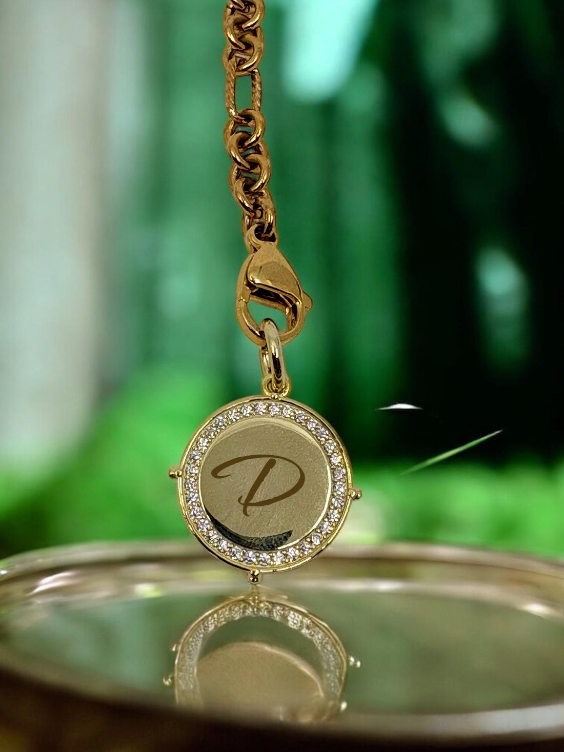 Empire engravable pendant necklace. Personalized pendant .