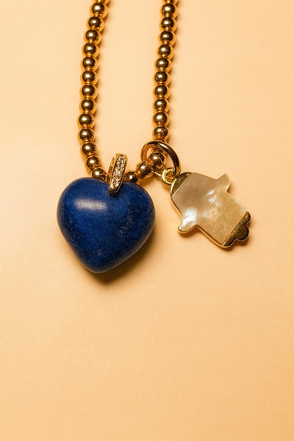 Puffy Heart Lapis Lazuli  Charm in 14K Gold Plated bail. – Puffy heart  Pendant, Blue Gemstone  Jewelry