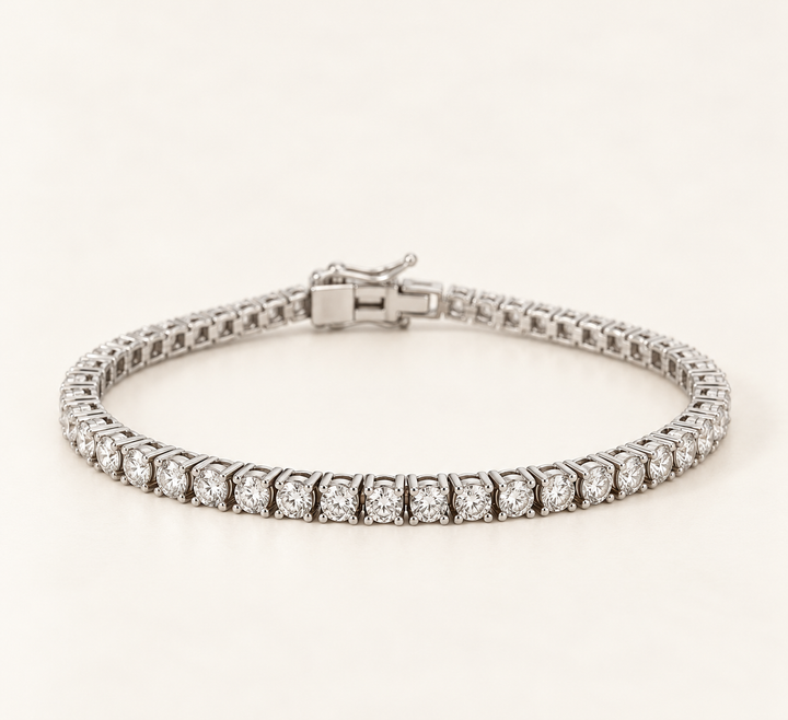 Moissanite Tennis Bracelet • Sterling Silver Sparkle, Elegant Gift