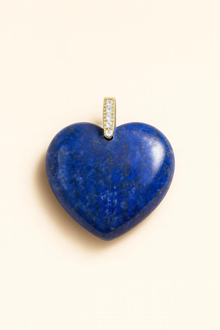 Jumbo Lapis Lazuli Puffy Heart Charm