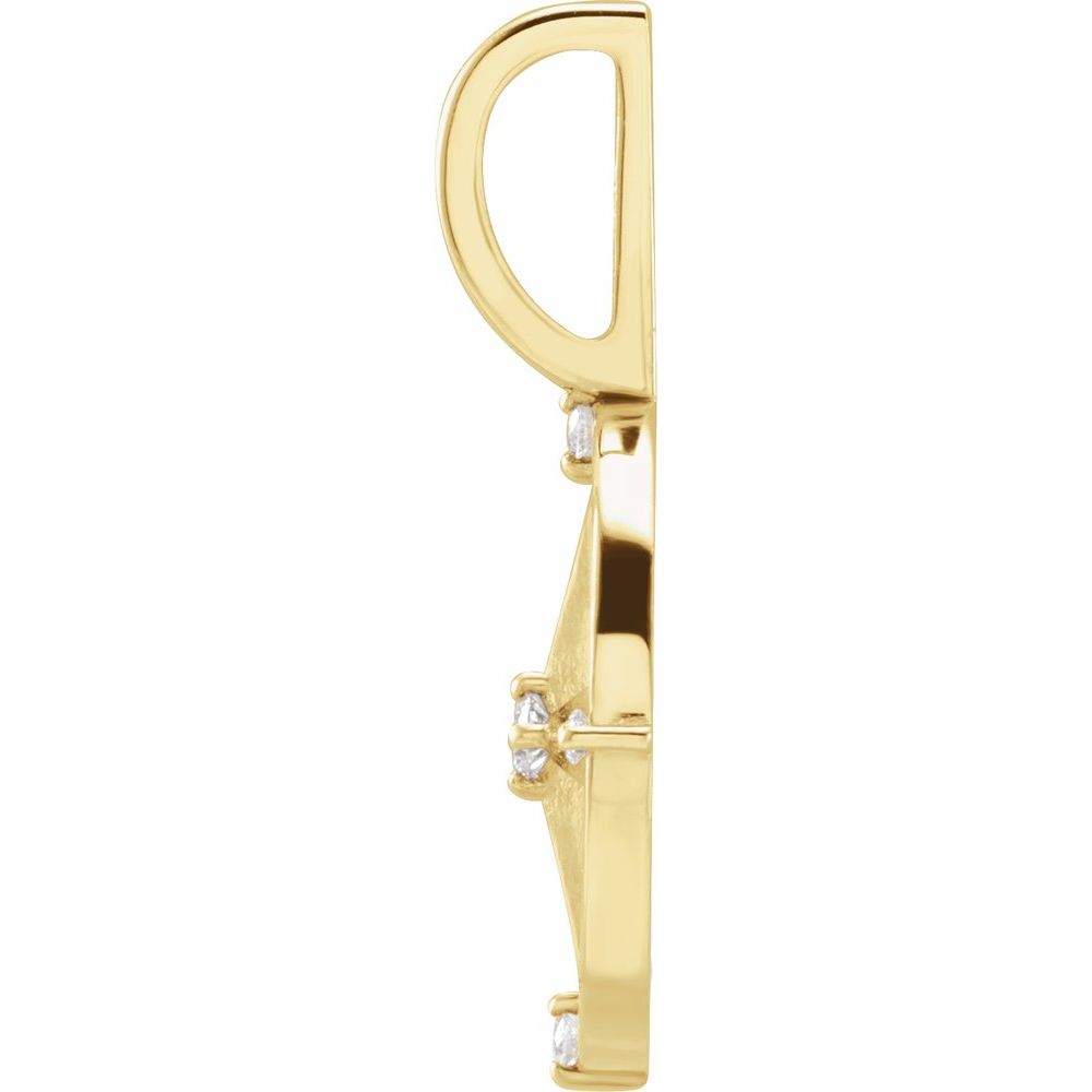 Diamond Compass Charm