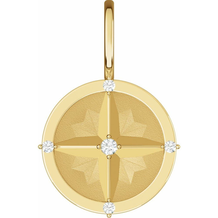 Diamond Compass Charm