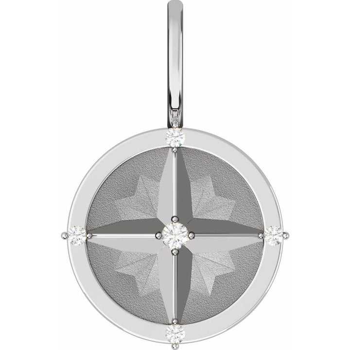 Diamond Compass Charm