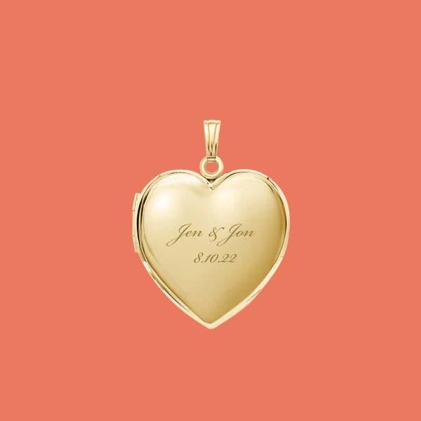 14kt Gold Filled Heart Locket, Custom Charm Pendant