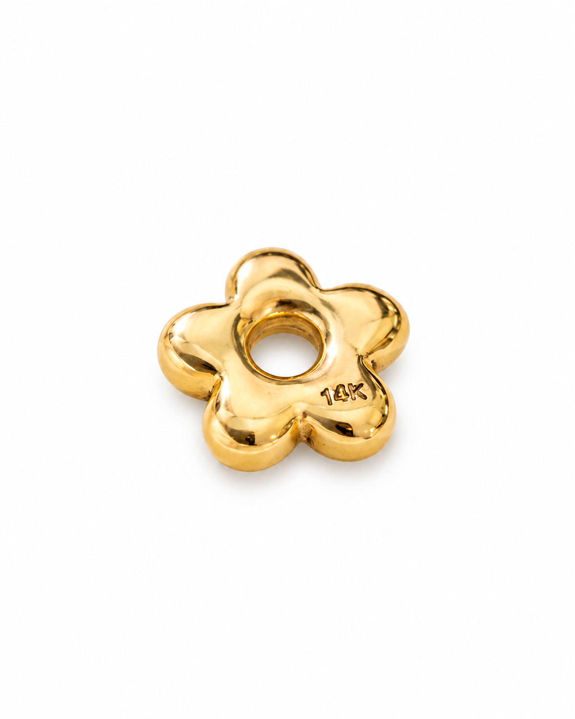 Gold Puffy Flower Charm