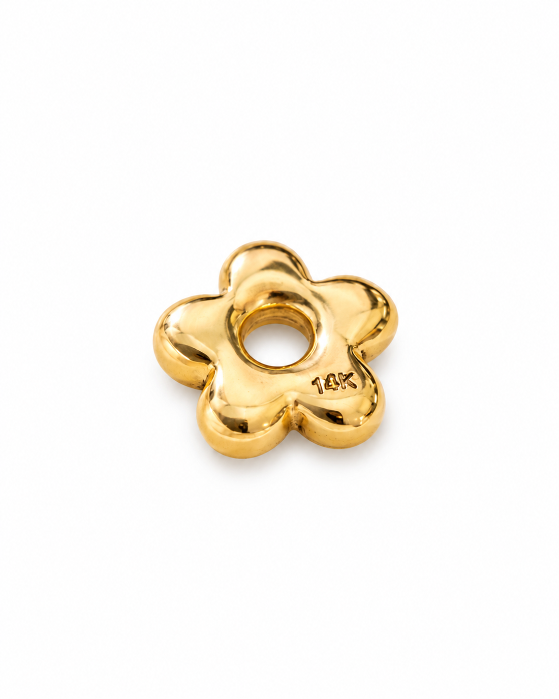 Gold Puffy Flower Charm