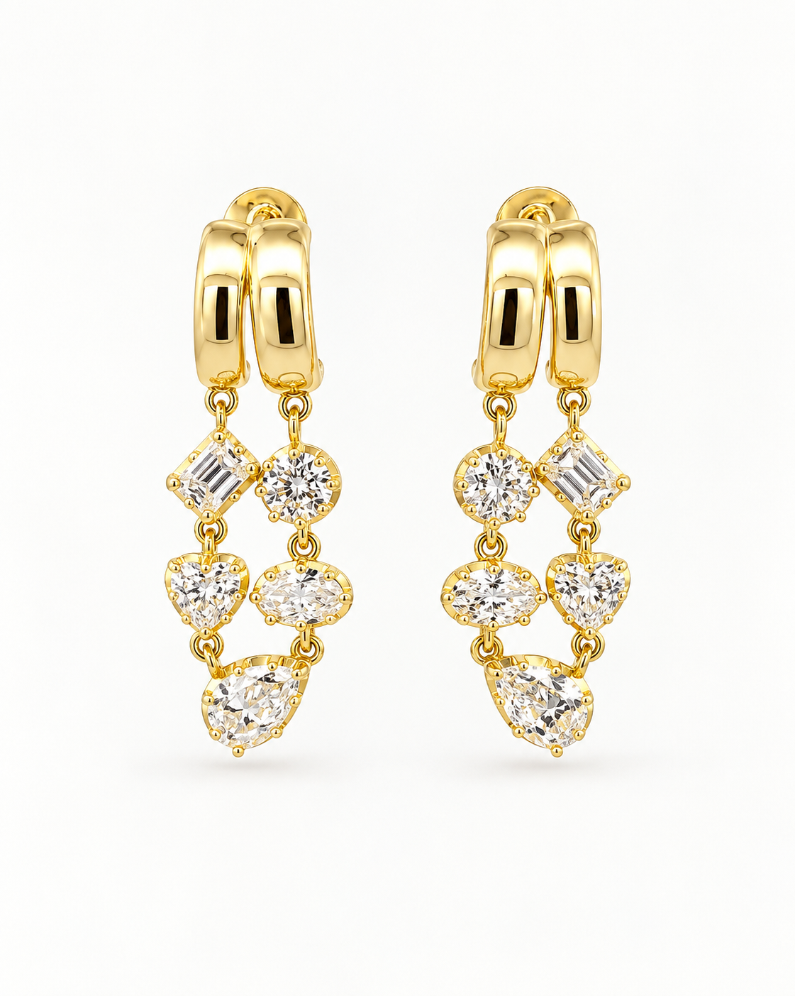 Moissanite Dangle Earrings