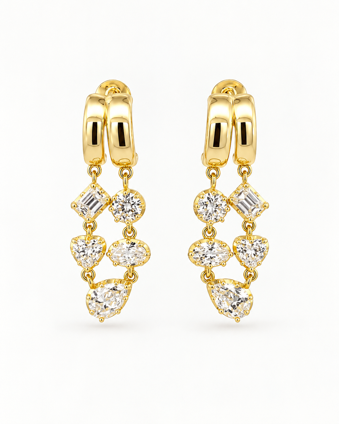 Moissanite Dangle Earrings