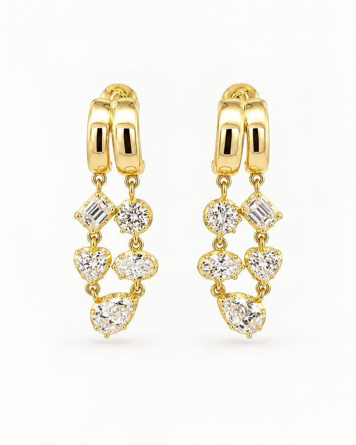 Moissanite Dangle Earrings