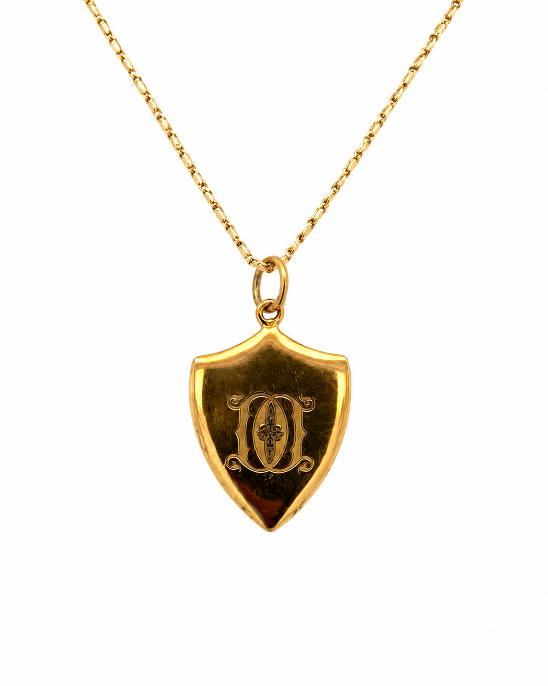 Regal Shield with Initial Pendant