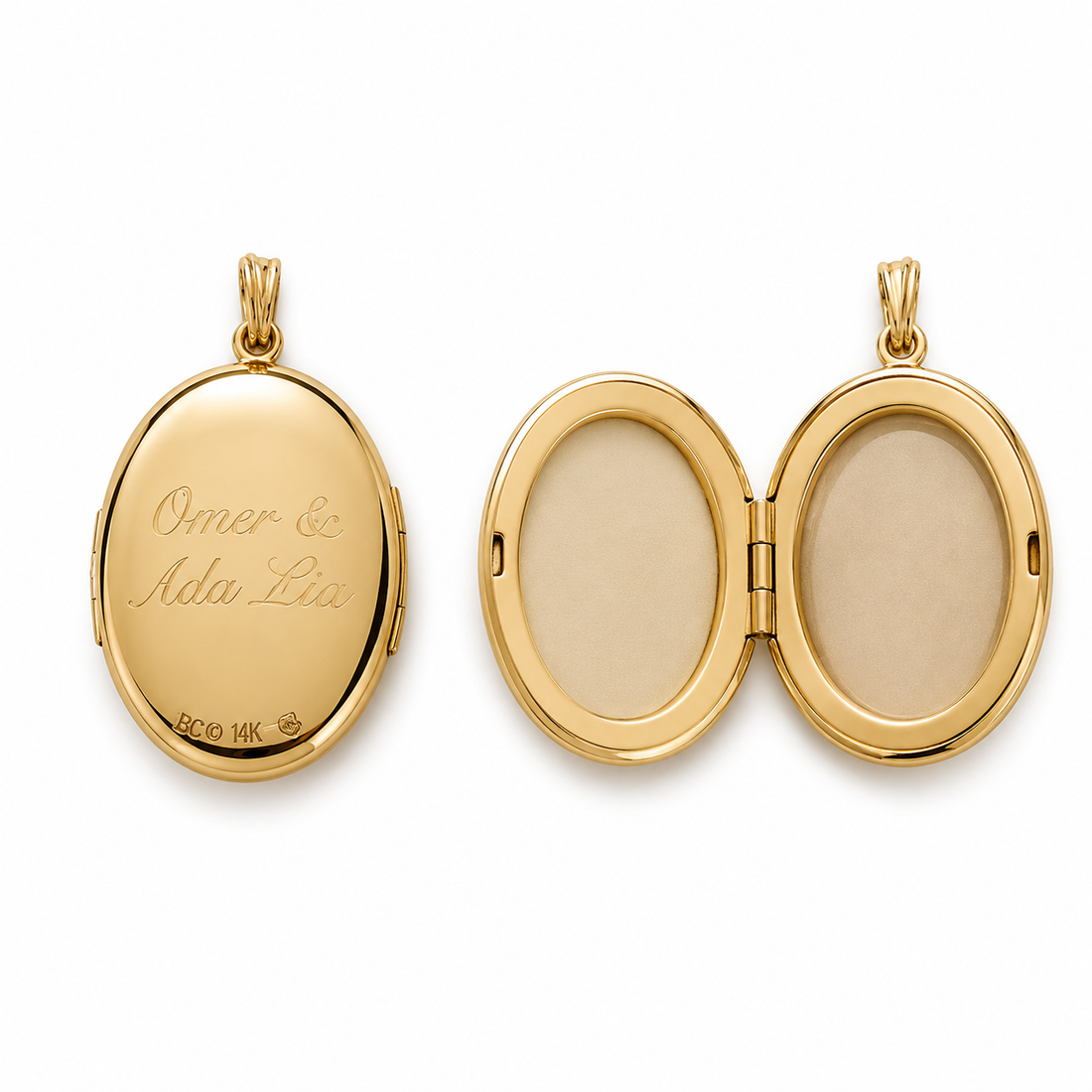 Large Diamond Gold Filled Locket