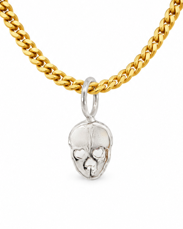 Heart Eyes Skull Charm