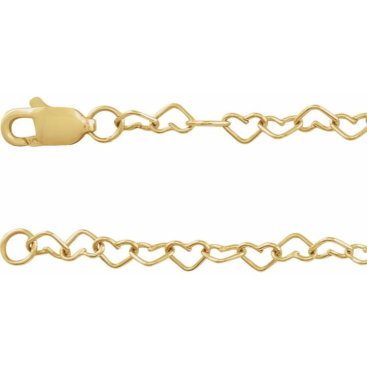 Gold Heart Chain Anklet