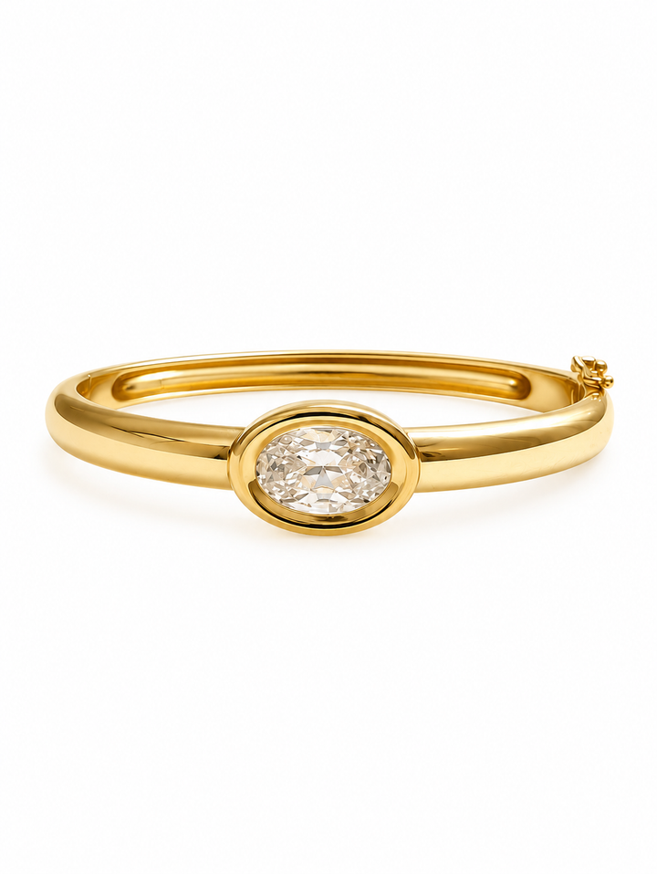 Oval Bezel Bangle