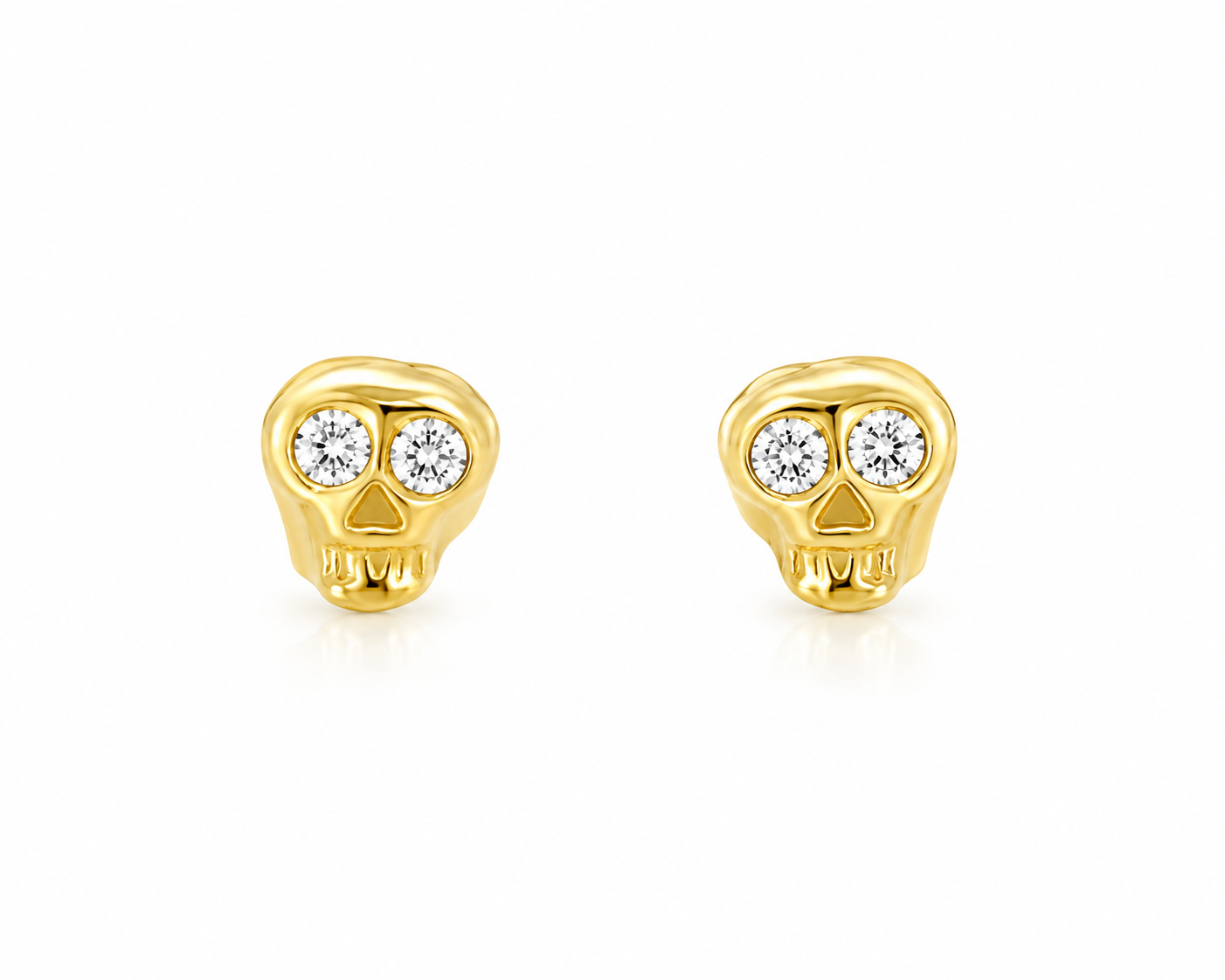 Mini Skull Gold Earrings