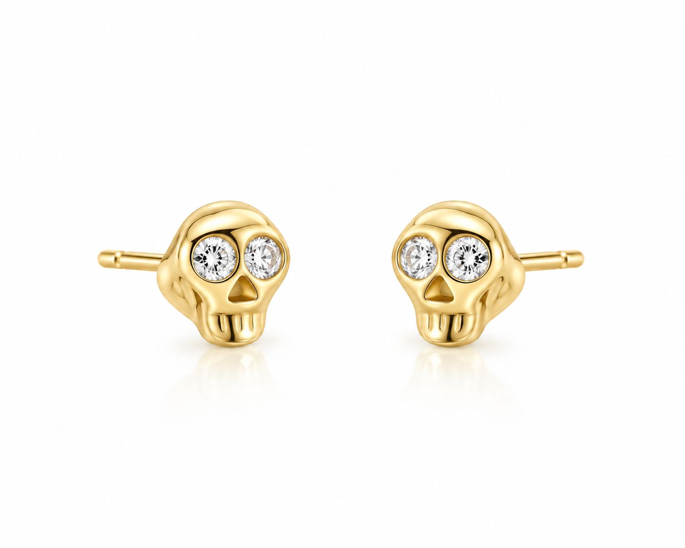 Mini Skull Gold Earrings
