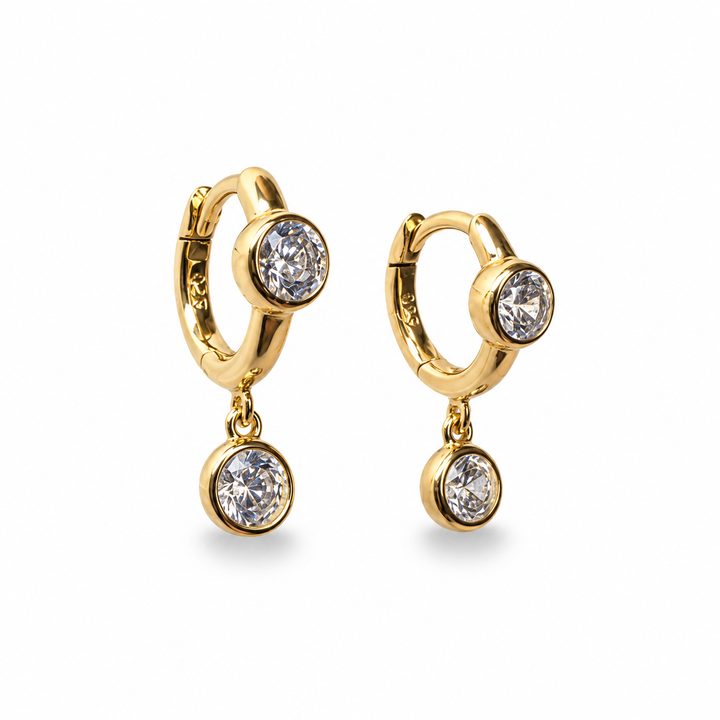 Bubble Drop Hoop Earrings