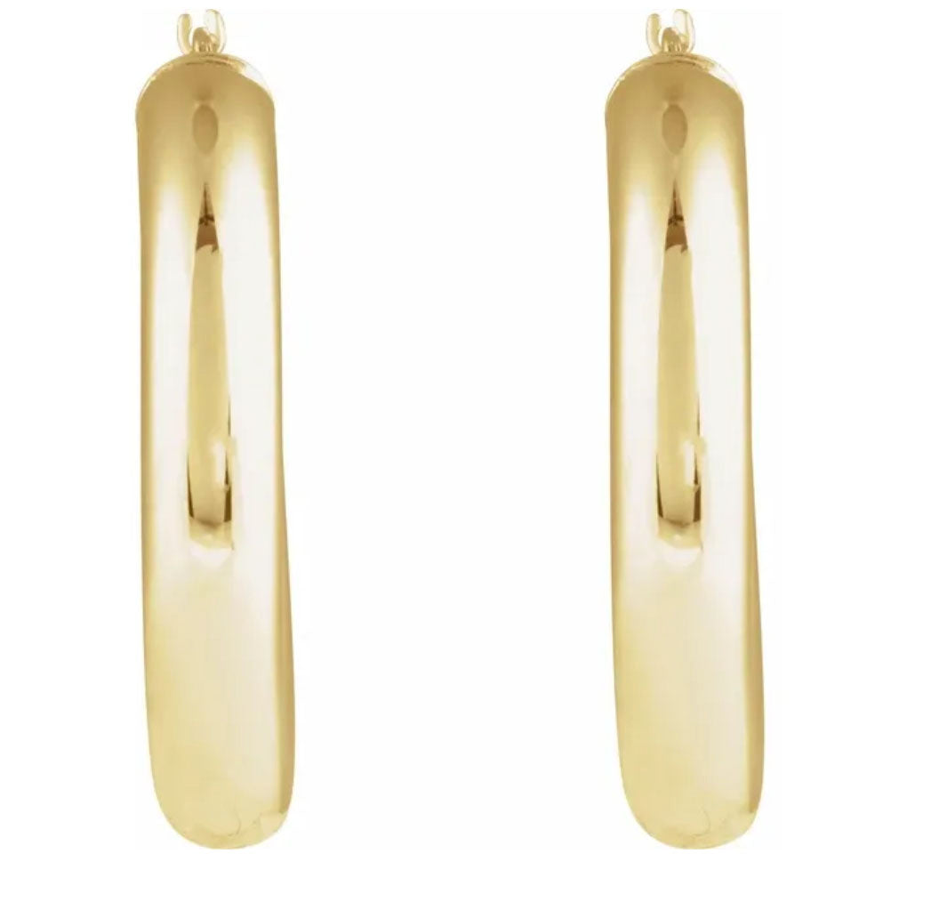 Jumbo Gold Uptown Hoop Earrings