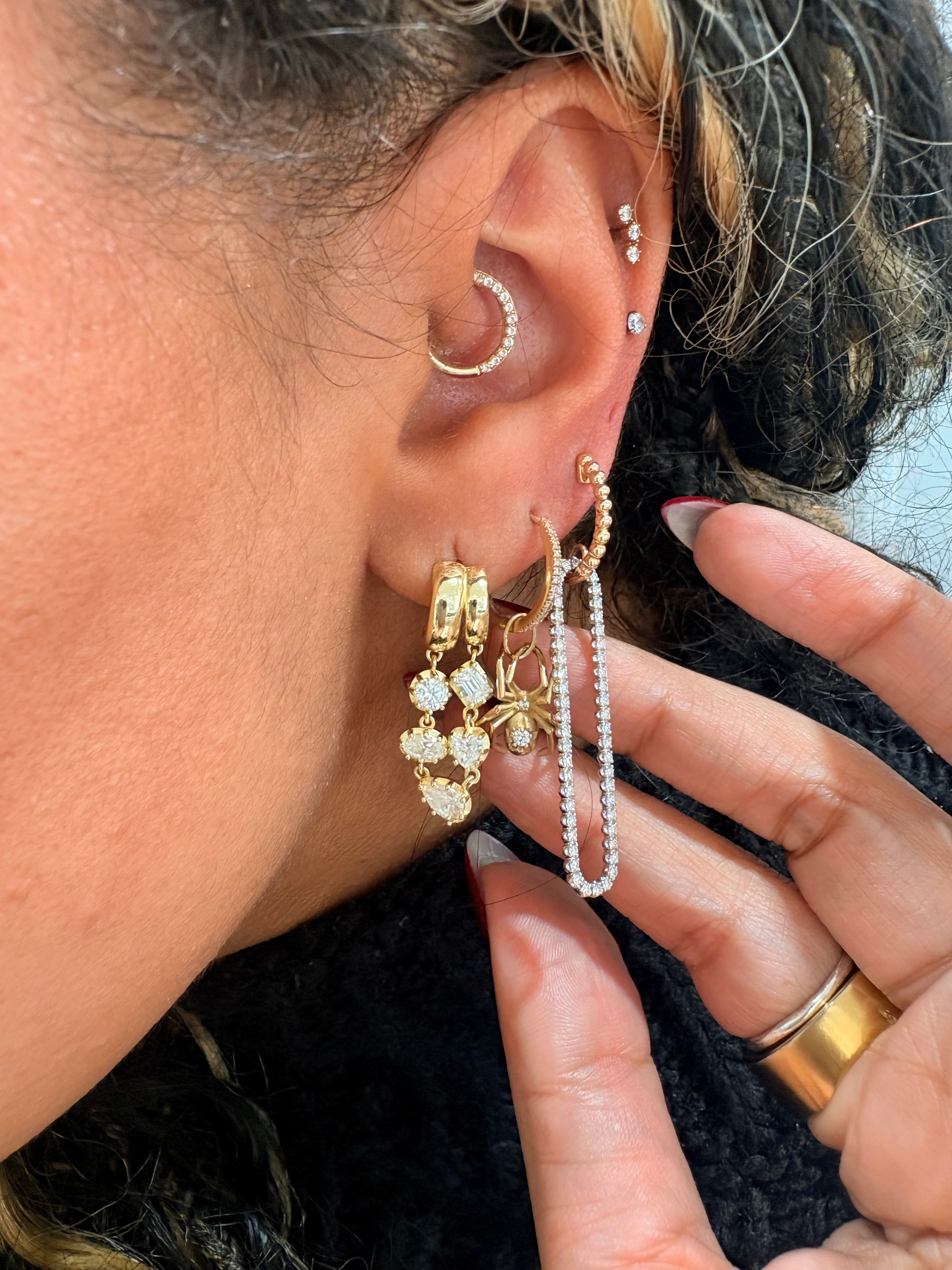 Moissanite Dangle Earrings