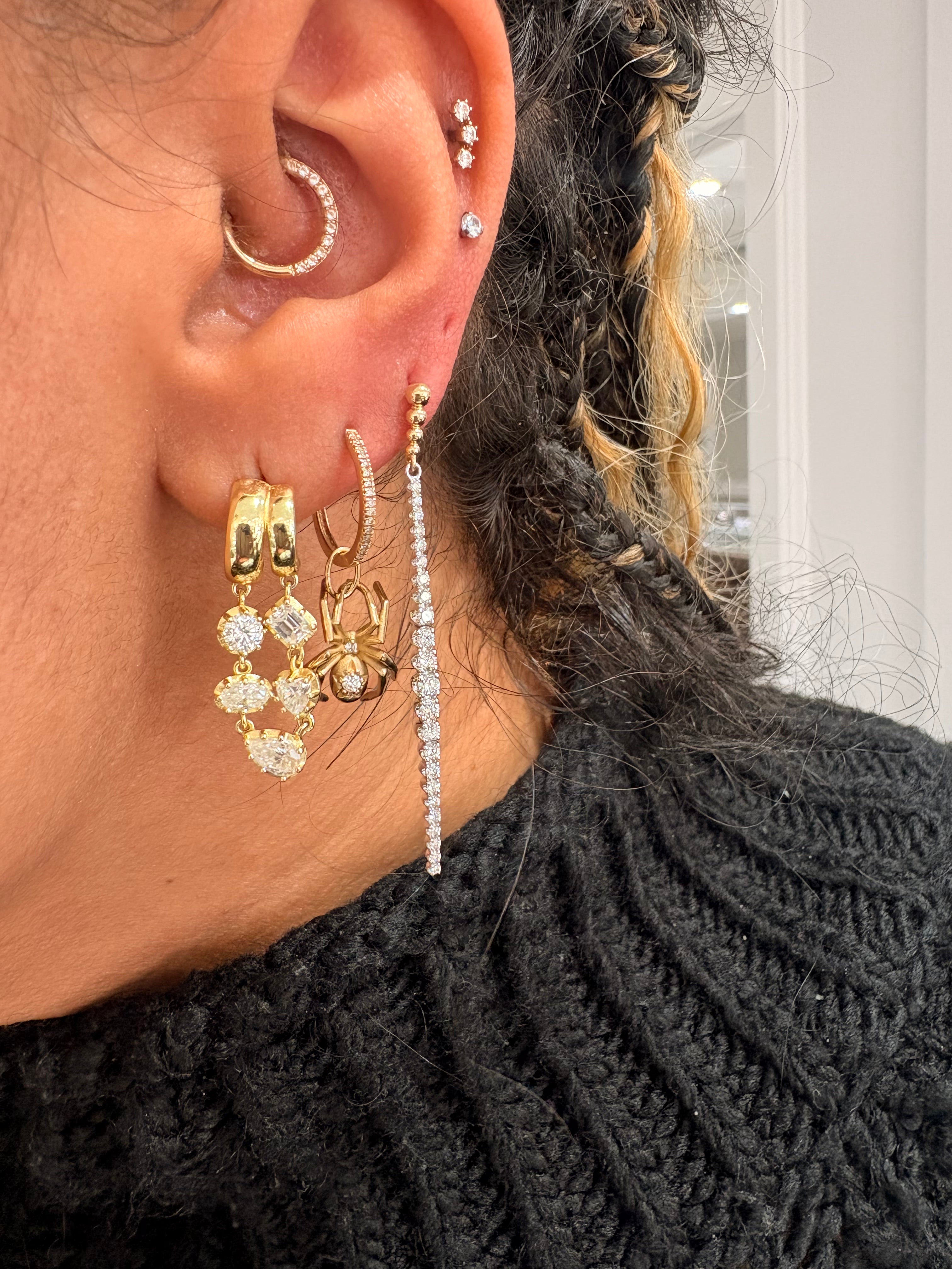 Moissanite Dangle Earrings