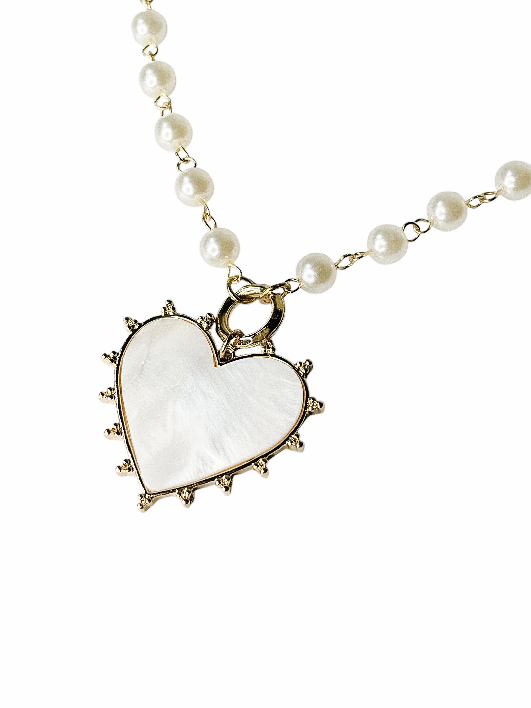 Heart Pearl Necklace – BCJewelryNYC