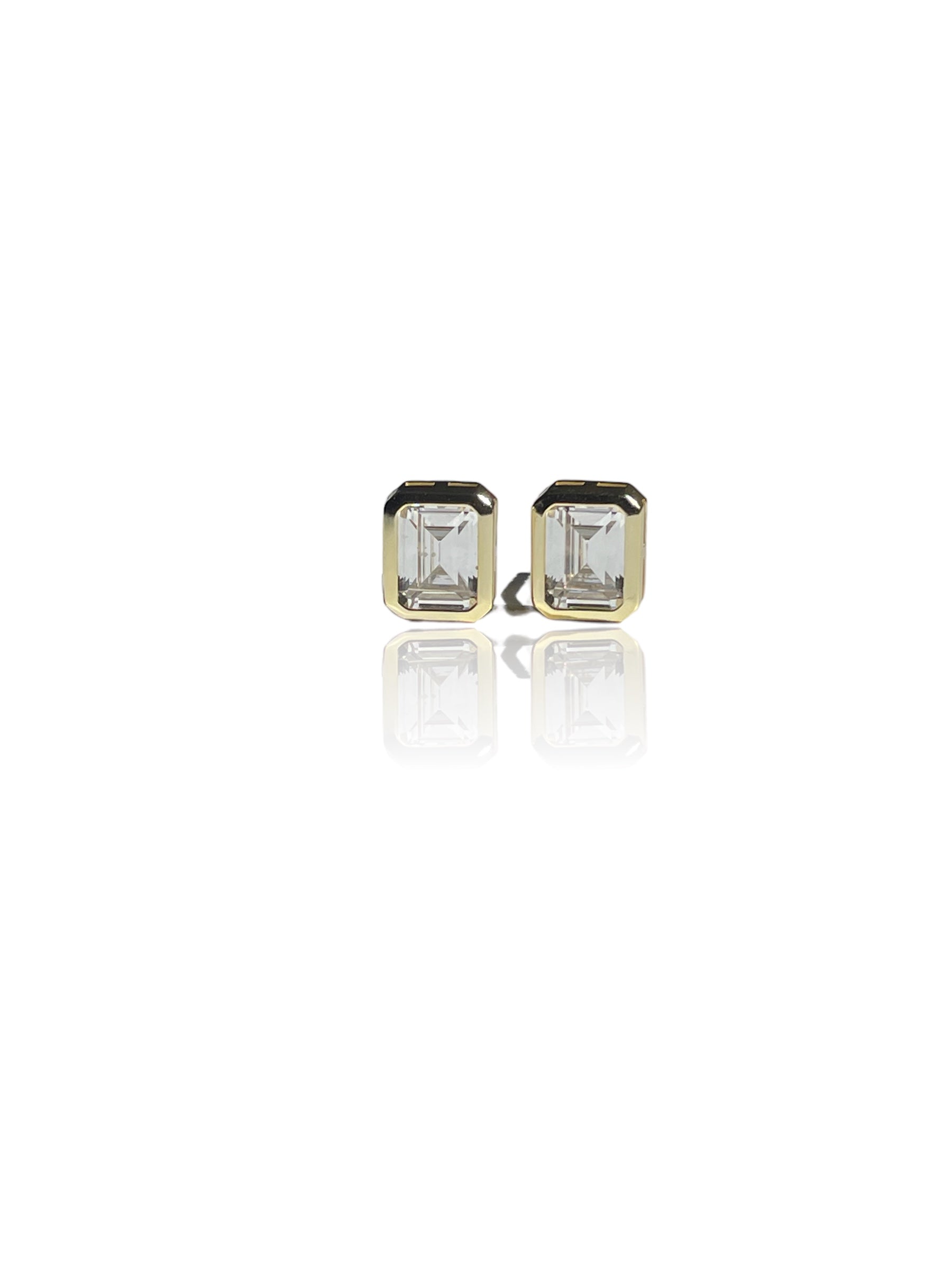 Bezel Set Earrings