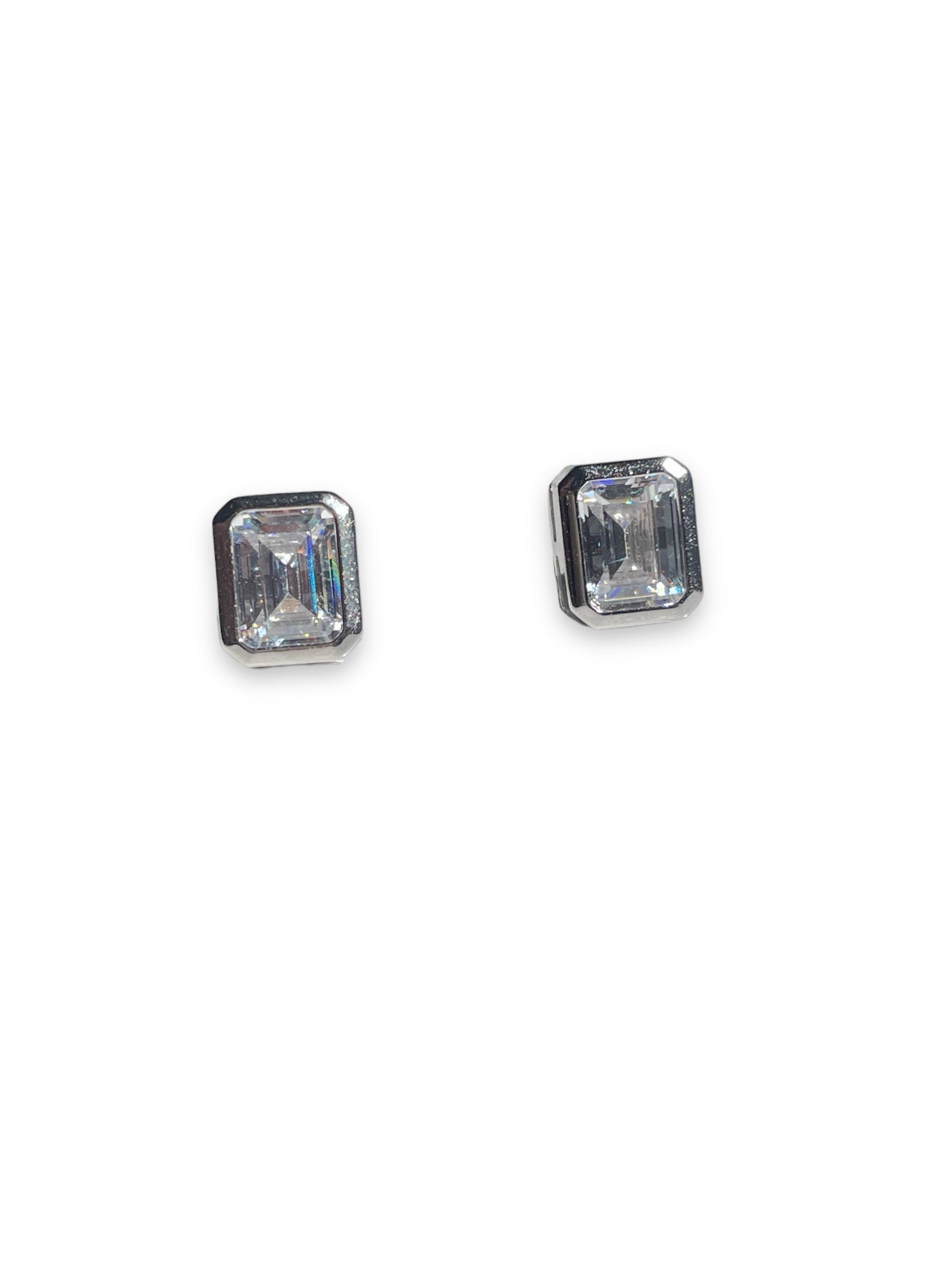 Bezel Set Earrings