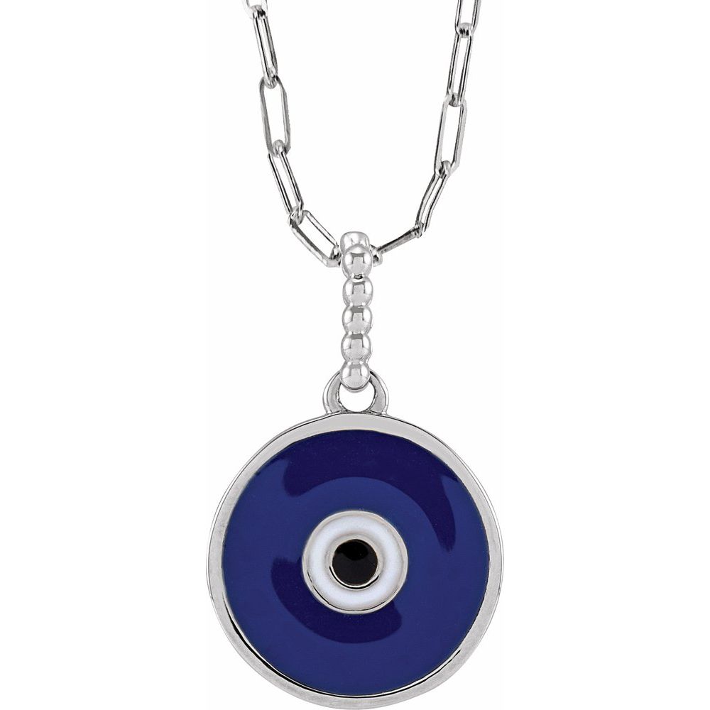Enamel Evil Eye Necklace