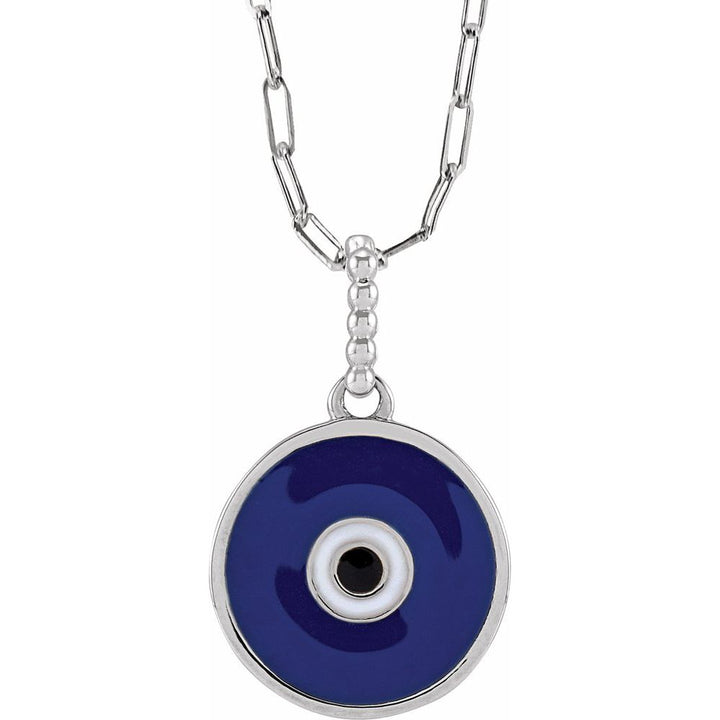 Enamel Evil Eye Necklace
