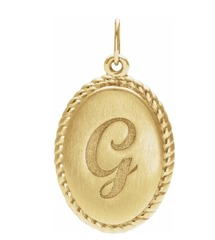 Oval Engravable Charm